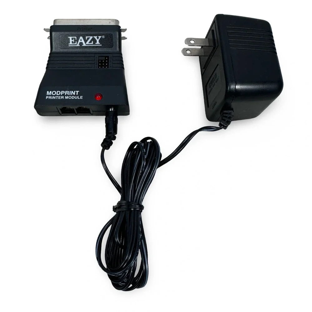 EAZY Modprint Printer Module PI670A Parallel DB25 Adapter w/ Power Supply Black